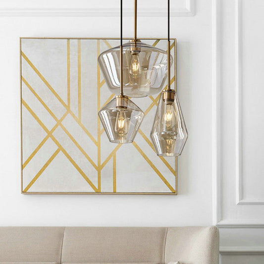 Contemporary Scandinavian Cone Iron Glass 1-Light Pendant Light For Bedroom