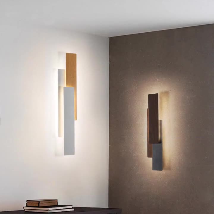 Modern Minimalist Multilayer Rectangular Iron LED Wall Sconce Lamp For Living Room