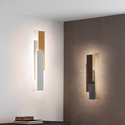 Modern Minimalist Multilayer Rectangular Iron LED Wall Sconce Lamp For Living Room