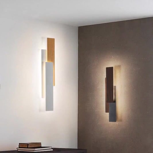 Modern Minimalist Multilayer Rectangular Iron LED Wall Sconce Lamp For Living Room