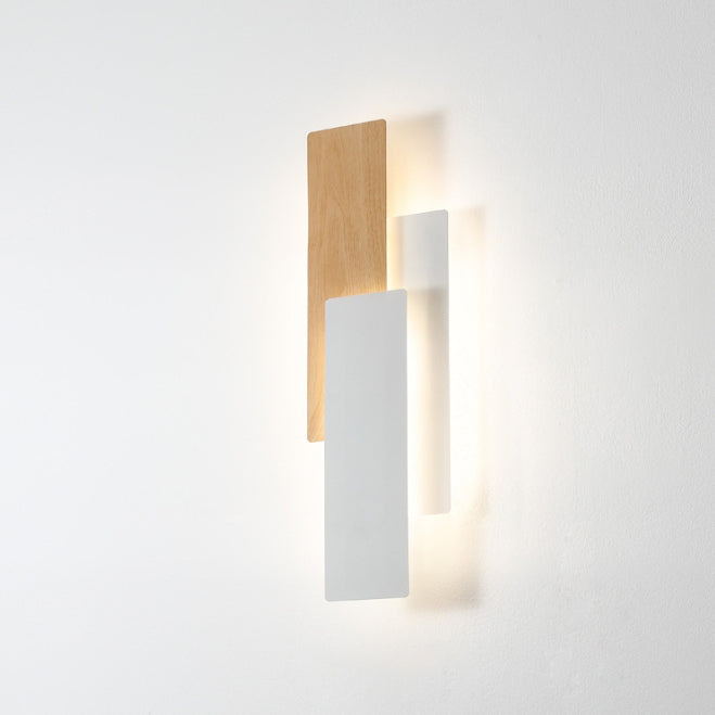 Modern Minimalist Multilayer Rectangular Iron LED Wall Sconce Lamp For Living Room