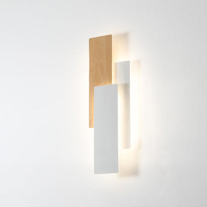 Modern Minimalist Multilayer Rectangular Iron LED Wall Sconce Lamp For Living Room
