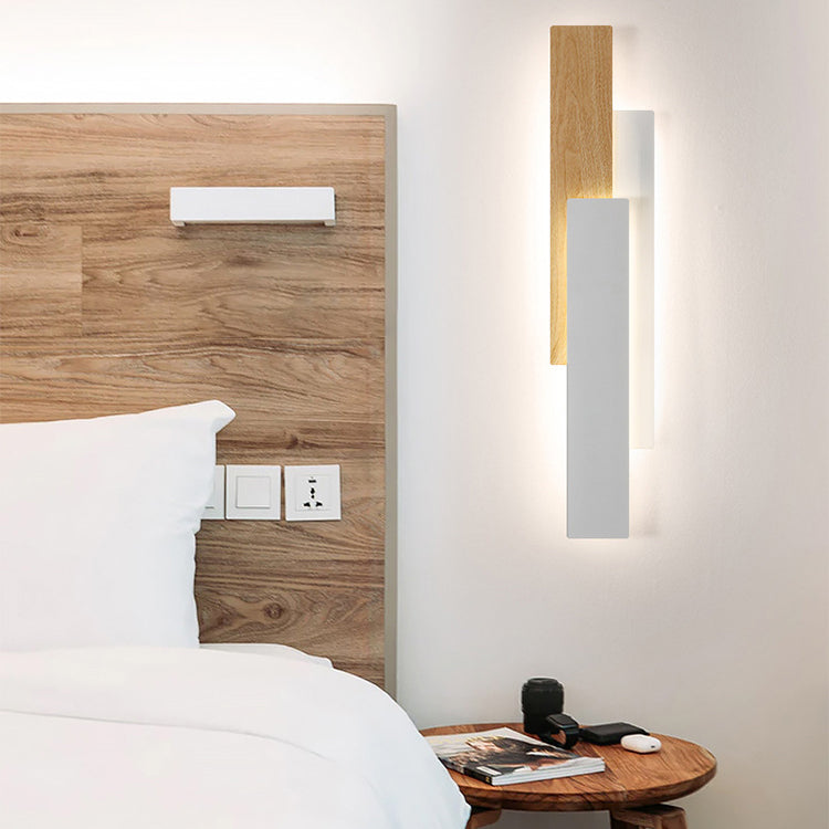Modern Minimalist Multilayer Rectangular Iron LED Wall Sconce Lamp For Living Room