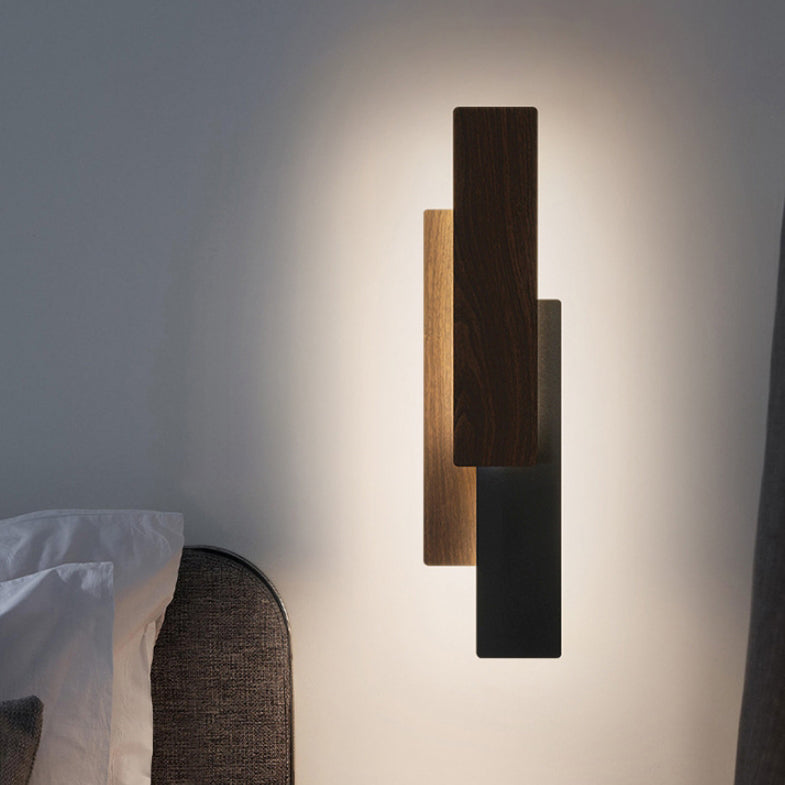 Modern Minimalist Multilayer Rectangular Iron LED Wall Sconce Lamp For Living Room