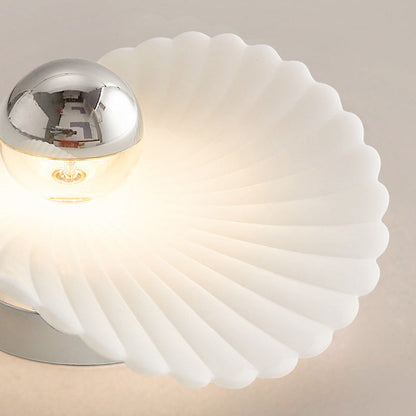Modern Eclectic Flower Iron Aluminum PVC LED Semi-Flush Mount Ceiling Light For Bedroom