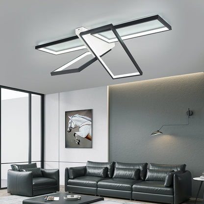 مصباح سقف LED شبه مسطح بإطار مستطيل من الألومنيوم والسيليكون بتصميم عصري لغرفة النوم