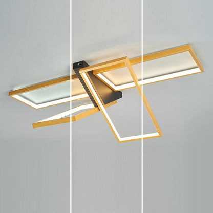 مصباح سقف LED شبه مسطح بإطار مستطيل من الألومنيوم والسيليكون بتصميم عصري لغرفة النوم