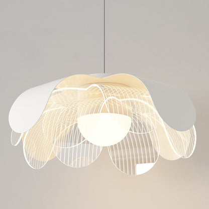 Modern Eclectic Flower Iron Acrylic LED Pendant Light For Living Room