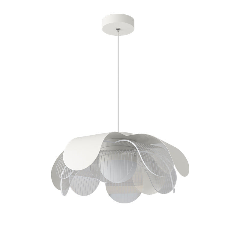 Modern Eclectic Flower Iron Acrylic LED Pendant Light For Living Room