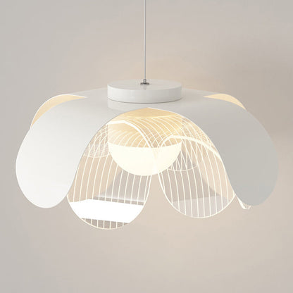 Modern Eclectic Flower Iron Acrylic LED Pendant Light For Living Room