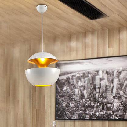 Contemporary Scandinavian Globe Aluminum 1-Light Pendant Light For Living Room