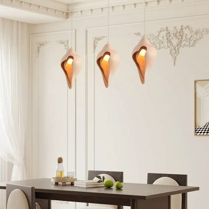 Modern Luxury Conch Metal Resin 1/2 Light Pendant Light For Living Room