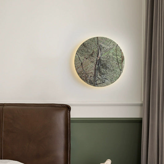 Modern Shabby Chic Round Marble LED Wall Sconce Lamp For Living Room