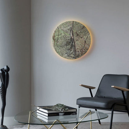 مصباح حائط LED دائري من الرخام بتصميم شابي شيك عصري لغرفة المعيشة 