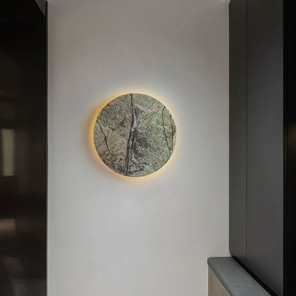 مصباح حائط LED دائري من الرخام بتصميم شابي شيك عصري لغرفة المعيشة 