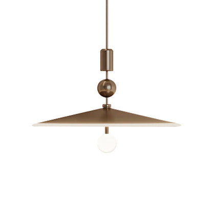 Contemporary Industrial Cone Iron Glass 1-Light Pendant Light For Bedroom