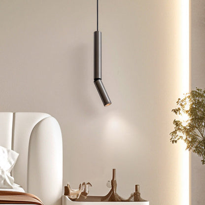 Modern Minimalist Deformable Long Tube Aluminum LED Pendant Light For Bedroom