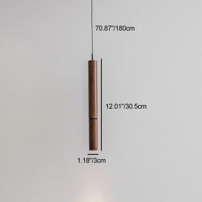 Modern Minimalist Deformable Long Tube Aluminum LED Pendant Light For Bedroom