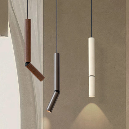 Modern Minimalist Deformable Long Tube Aluminum LED Pendant Light For Bedroom