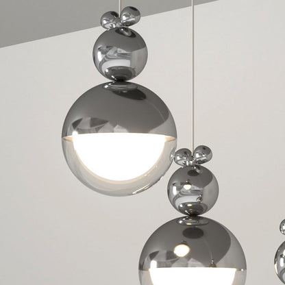 Modern Minimalist Sophisticated Globe Iron LED Pendant Light For Bedroom