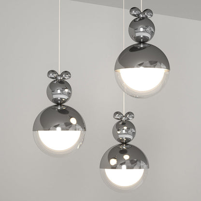 Modern Minimalist Sophisticated Globe Iron LED Pendant Light For Bedroom