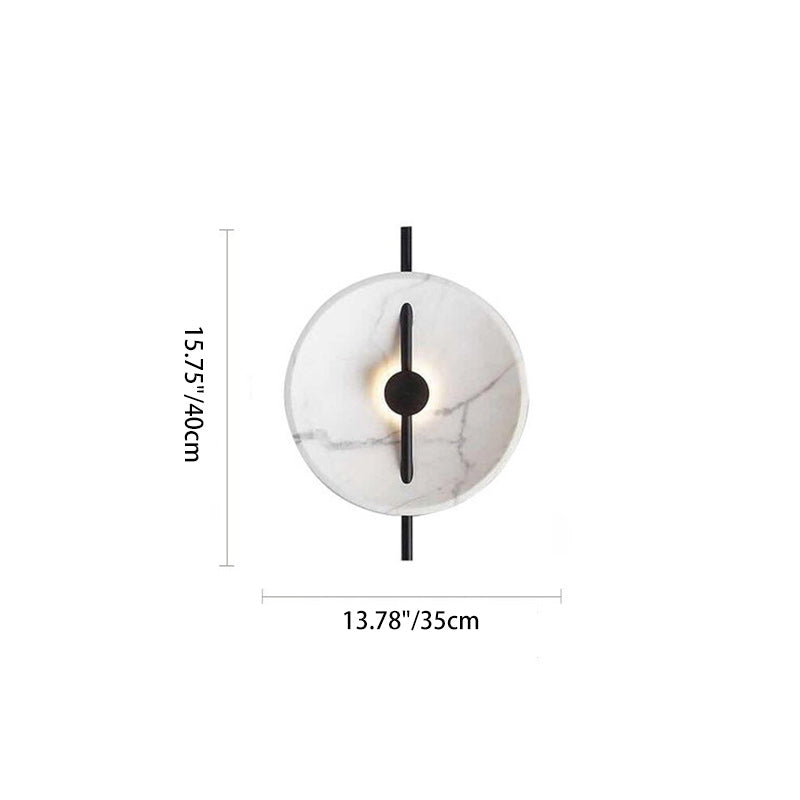 Contemporary Nordic Abstract Design Round Resin Metal LED Wall Sconce Lamp For Living Room
