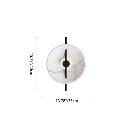 Contemporary Nordic Abstract Design Round Resin Metal LED Wall Sconce Lamp For Living Room