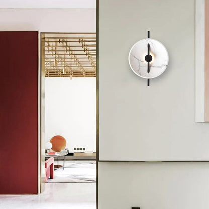 Contemporary Nordic Abstract Design Round Resin Metal LED Wall Sconce Lamp For Living Room