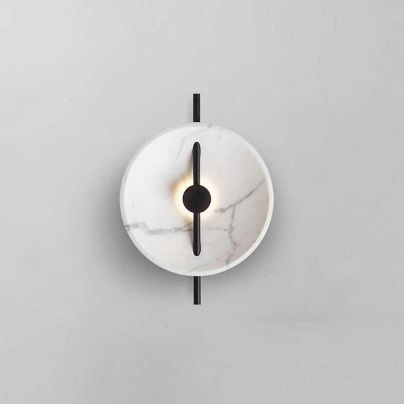 Contemporary Nordic Abstract Design Round Resin Metal LED Wall Sconce Lamp For Living Room