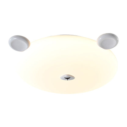 Modern Minimalist Cute Bear Iron Resin PE LED Flush Mount Ceiling Light For Bedroom Or Kids Room