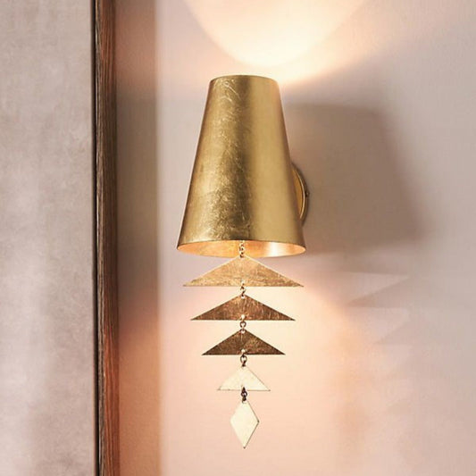 Modern Art Deco Wind Chime-Shaped Iron 1-Light Wall Sconce Lamp For Living Room