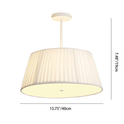 Contemporary Scandinavian Tapered Fabric Shade Iron Acrylic 3/5 Light Semi-Flush Mount Ceiling Light For Bedroom