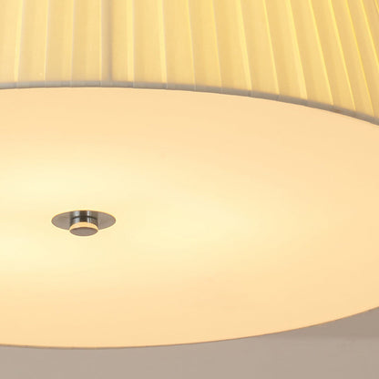 Contemporary Scandinavian Tapered Fabric Shade Iron Acrylic 3/5 Light Semi-Flush Mount Ceiling Light For Bedroom