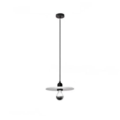 Modern Minimalist Flying Saucer Iron Frosted Glass 1-Light Pendant Light For Bedroom