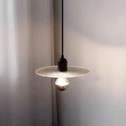 Modern Minimalist Flying Saucer Iron Frosted Glass 1-Light Pendant Light For Bedroom