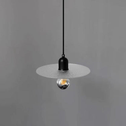 Modern Minimalist Flying Saucer Iron Frosted Glass 1-Light Pendant Light For Bedroom