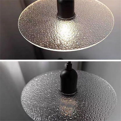 Modern Minimalist Flying Saucer Iron Frosted Glass 1-Light Pendant Light For Bedroom