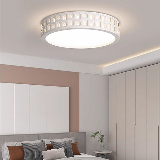 مصباح سقف LED دائري من الحديد PVC بتصميم عصري بسيط لغرفة النوم