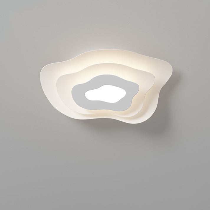 Contemporary Creative Annual Ring Design Iron LED Flush Mount Ceiling Light For Bedroom