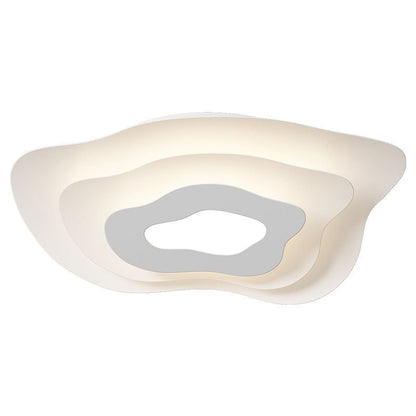 Contemporary Creative Annual Ring Design Iron LED Flush Mount Ceiling Light For Bedroom