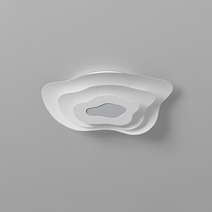Contemporary Creative Annual Ring Design Iron LED Flush Mount Ceiling Light For Bedroom