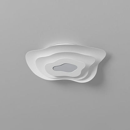 Contemporary Creative Annual Ring Design Iron LED Flush Mount Ceiling Light For Bedroom
