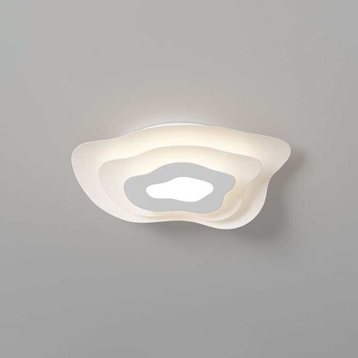 Contemporary Creative Annual Ring Design Iron LED Flush Mount Ceiling Light For Bedroom