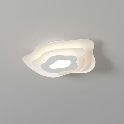 Contemporary Creative Annual Ring Design Iron LED Flush Mount Ceiling Light For Bedroom