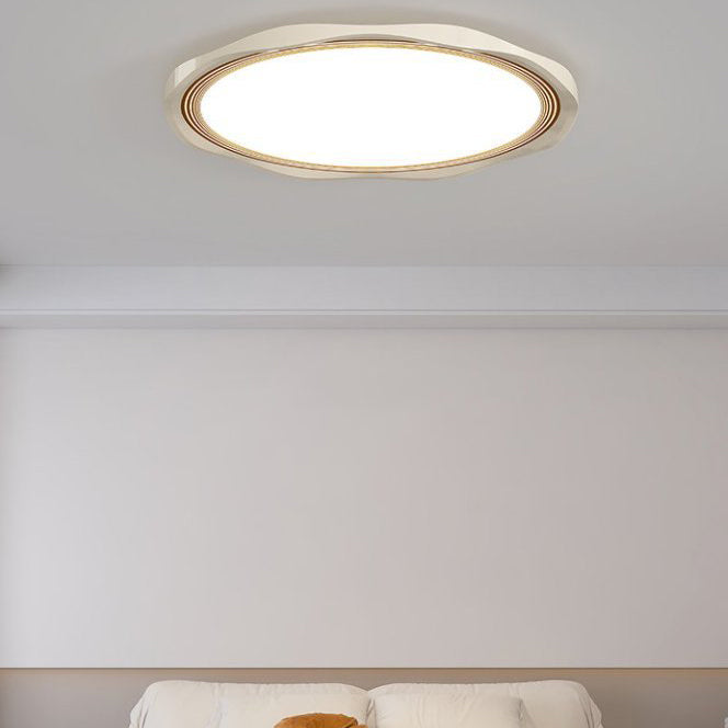 Modern Minimalist Round Iron Aluminum Alloy Acrylic LED Flush Mount Ceiling Light For Bedroom