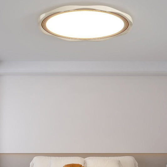 Modern Minimalist Round Iron Aluminum Alloy Acrylic LED Flush Mount Ceiling Light For Bedroom