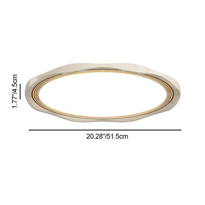 Modern Minimalist Round Iron Aluminum Alloy Acrylic LED Flush Mount Ceiling Light For Bedroom