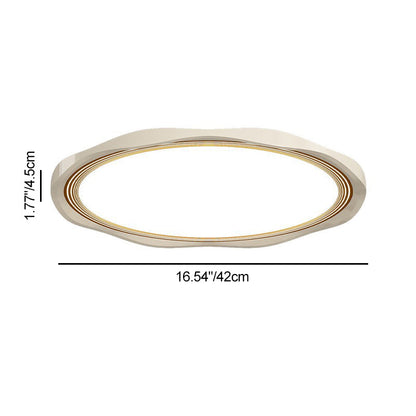 Modern Minimalist Round Iron Aluminum Alloy Acrylic LED Flush Mount Ceiling Light For Bedroom