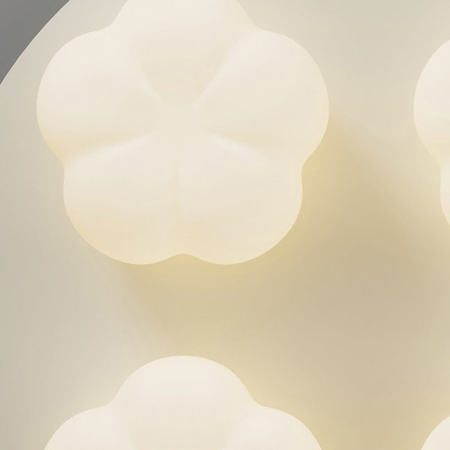 Modern Minimalist Flower Bud Design Iron PE LED Flush Mount Ceiling Light For Bedroom
