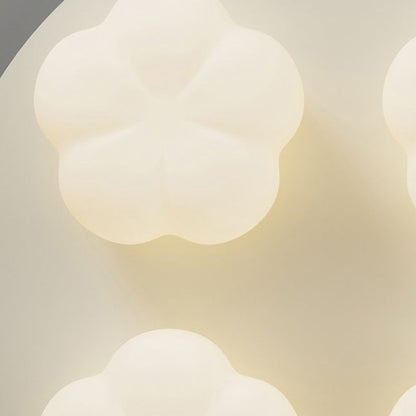 Modern Minimalist Flower Bud Design Iron PE LED Flush Mount Ceiling Light For Bedroom